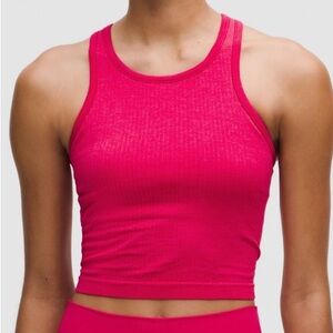 Lululemon Ebb to Street Cropped Racerback Tank Top B/C Cup Size